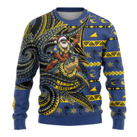 Tokelau Christmas Ugly Christmas Sweater Santa Riding Sea Turtle DT05 - Polynesian Pride