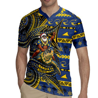 Tokelau Christmas Rugby Jersey Santa Riding Sea Turtle DT05 - Polynesian Pride