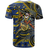 Tokelau Christmas T Shirt Santa Riding Sea Turtle DT05 - Polynesian Pride