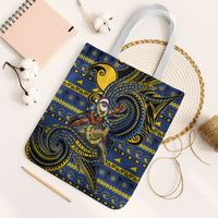 Tokelau Christmas Tote Bag Santa Riding Sea Turtle DT05 White Strap One Size Navy - Polynesian Pride