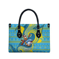 Tuvalu Christmas Leather Bag Santa Riding Ocean Dolphin DT05 - Polynesian Pride