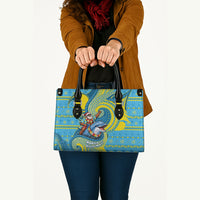 Tuvalu Christmas Leather Bag Santa Riding Ocean Dolphin DT05 - Polynesian Pride