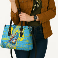 Tuvalu Christmas Leather Bag Santa Riding Ocean Dolphin DT05 - Polynesian Pride