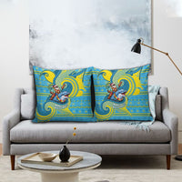 Tuvalu Christmas Pillow Cover Santa Riding Ocean Dolphin DT05 - Polynesian Pride