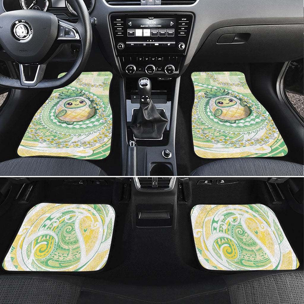 Hawaii Pineapple Car Mats Cute Cosplay Turtle Plumeria Spiral