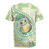 Hawaii Pineapple Rugby Jersey Cute Cosplay Turtle Plumeria Spiral DT05 - Polynesian Pride