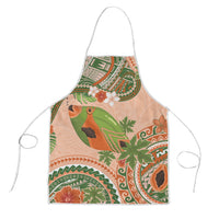 Hawaii Papaya Apron Cute Cosplay Humuhumu Fish Plumeria Waves DT05 Orange - Polynesian Pride