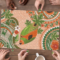 Hawaii Papaya Puzzle Cute Cosplay Humuhumu Fish Plumeria Waves DT05 - Polynesian Pride