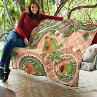 Hawaii Papaya Quilt Cute Cosplay Humuhumu Fish Plumeria Waves DT05 - Polynesian Pride
