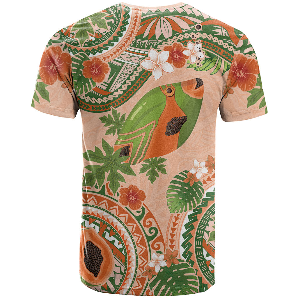 Hawaii Papaya T Shirt Cute Cosplay Humuhumu Fish Plumeria Waves DT05 - Polynesian Pride