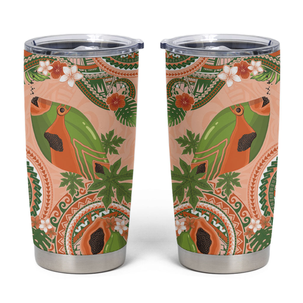 Hawaii Papaya Tumbler Cup Cute Cosplay Humuhumu Fish Plumeria Waves
