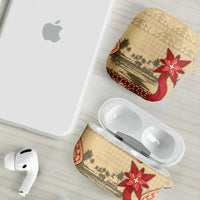 Tonga Language Week AirPods Case Tribal Cross Ngatu Floral Pattern DT05 - Polynesian Pride