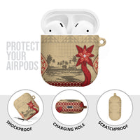 Tonga Language Week AirPods Case Tribal Cross Ngatu Floral Pattern DT05 - Polynesian Pride