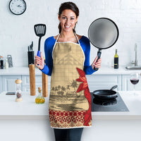 Tonga Language Week Apron Tribal Cross Ngatu Floral Pattern DT05 - Polynesian Pride