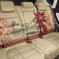 Tonga Language Week Back Car Seat Cover Tribal Cross Ngatu Floral Pattern DT05 - Polynesian Pride