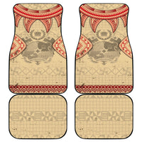 Tonga Language Week Car Mats Tribal Cross Ngatu Floral Pattern DT05 - Polynesian Pride