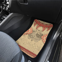 Tonga Language Week Car Mats Tribal Cross Ngatu Floral Pattern DT05 - Polynesian Pride