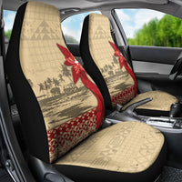 Tonga Language Week Car Seat Cover Tribal Cross Ngatu Floral Pattern DT05 - Polynesian Pride