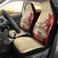 Tonga Language Week Car Seat Cover Tribal Cross Ngatu Floral Pattern DT05 - Polynesian Pride