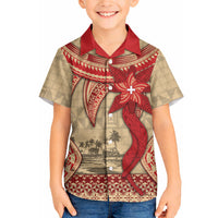 Tonga Language Week Hawaiian Shirt Tribal Cross Ngatu Floral Pattern DT05 - Polynesian Pride