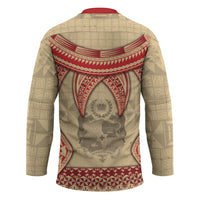 Tonga Language Week Hockey Jersey Tribal Cross Ngatu Floral Pattern DT05 - Polynesian Pride