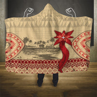Tonga Language Week Hooded Blanket Tribal Cross Ngatu Floral Pattern DT05 - Polynesian Pride