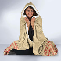 Tonga Language Week Hooded Blanket Tribal Cross Ngatu Floral Pattern DT05 - Polynesian Pride