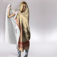 Tonga Language Week Hooded Blanket Tribal Cross Ngatu Floral Pattern DT05 - Polynesian Pride