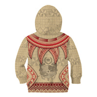 Tonga Language Week Kid Hoodie Tribal Cross Ngatu Floral Pattern DT05 - Polynesian Pride