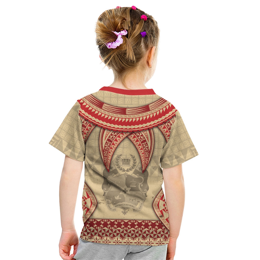 Tonga Language Week Kid T Shirt Tribal Cross Ngatu Floral Pattern DT05 - Polynesian Pride