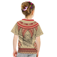 Tonga Language Week Kid T Shirt Tribal Cross Ngatu Floral Pattern DT05 - Polynesian Pride