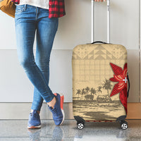 Tonga Language Week Luggage Cover Tribal Cross Ngatu Floral Pattern DT05 - Polynesian Pride