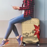 Tonga Language Week Luggage Cover Tribal Cross Ngatu Floral Pattern DT05 - Polynesian Pride