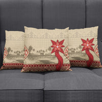 Tonga Language Week Pillow Cover Tribal Cross Ngatu Floral Pattern DT05 - Polynesian Pride