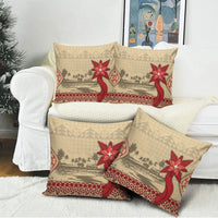 Tonga Language Week Pillow Cover Tribal Cross Ngatu Floral Pattern DT05 - Polynesian Pride