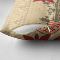 Tonga Language Week Pillow Cover Tribal Cross Ngatu Floral Pattern DT05 - Polynesian Pride