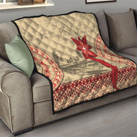 Tonga Language Week Quilt Tribal Cross Ngatu Floral Pattern DT05 - Polynesian Pride