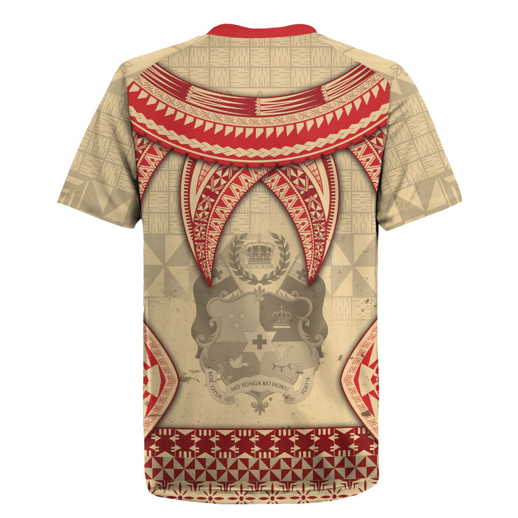 Tonga Language Week Rugby Jersey Tribal Cross Ngatu Floral Pattern DT05 - Polynesian Pride