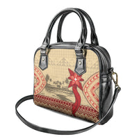 Tonga Language Week Shoulder Handbag Tribal Cross Ngatu Floral Pattern DT05 - Polynesian Pride