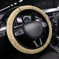 Tonga Language Week Steering Wheel Cover Tribal Cross Ngatu Floral Pattern DT05 Universal Fit Red - Polynesian Pride