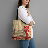 Tonga Language Week Tote Bag Tribal Cross Ngatu Floral Pattern DT05 - Polynesian Pride