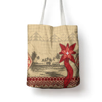 Tonga Language Week Tote Bag Tribal Cross Ngatu Floral Pattern DT05 - Polynesian Pride