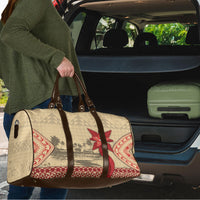 Tonga Language Week Travel Bag Tribal Cross Ngatu Floral Pattern DT05 - Polynesian Pride