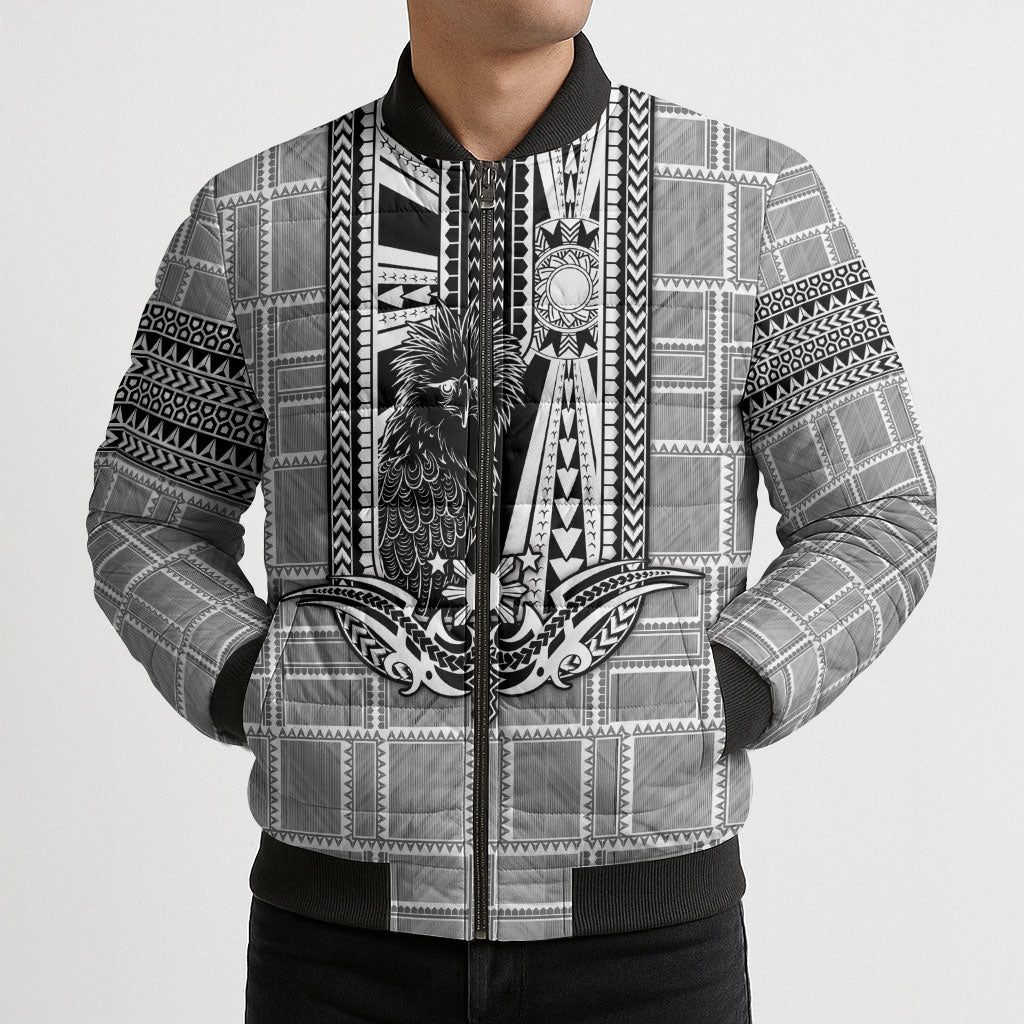 Mabuhay Philippines Festival Bomber Puffer Jacket Philippine Eagle Sun Three Stars Barong Pattern DT05 - Polynesian Pride