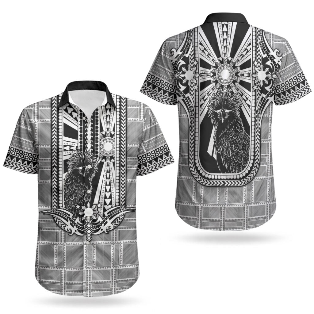 Mabuhay Philippines Festival Couples Matching Tank Maxi Dress and Hawaiian Shirt Philippine Eagle Sun Three Stars Barong Pattern DT05 - Polynesian Pride