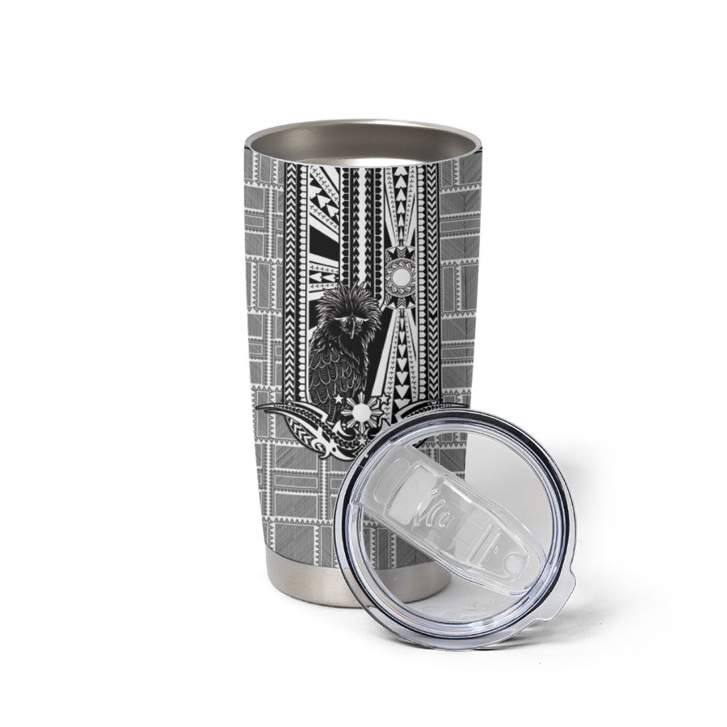 Mabuhay Philippines Festival Tumbler Cup Philippine Eagle Sun Three Stars Barong Pattern DT05 - Polynesian Pride