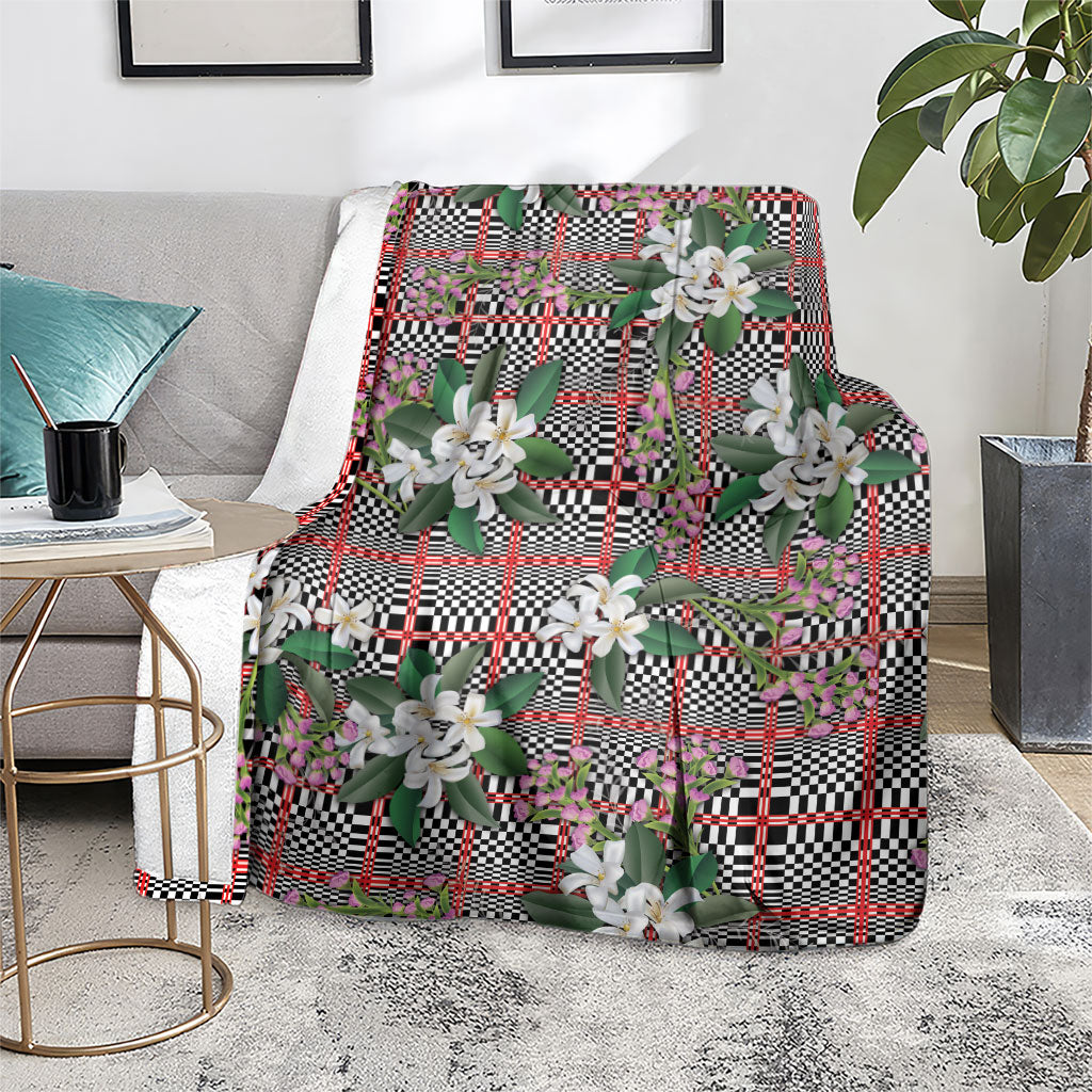 Red Binakol Motifs With Jasminum Sambac Blanket Mabuhay Philippines Festival DT05 - Polynesian Pride