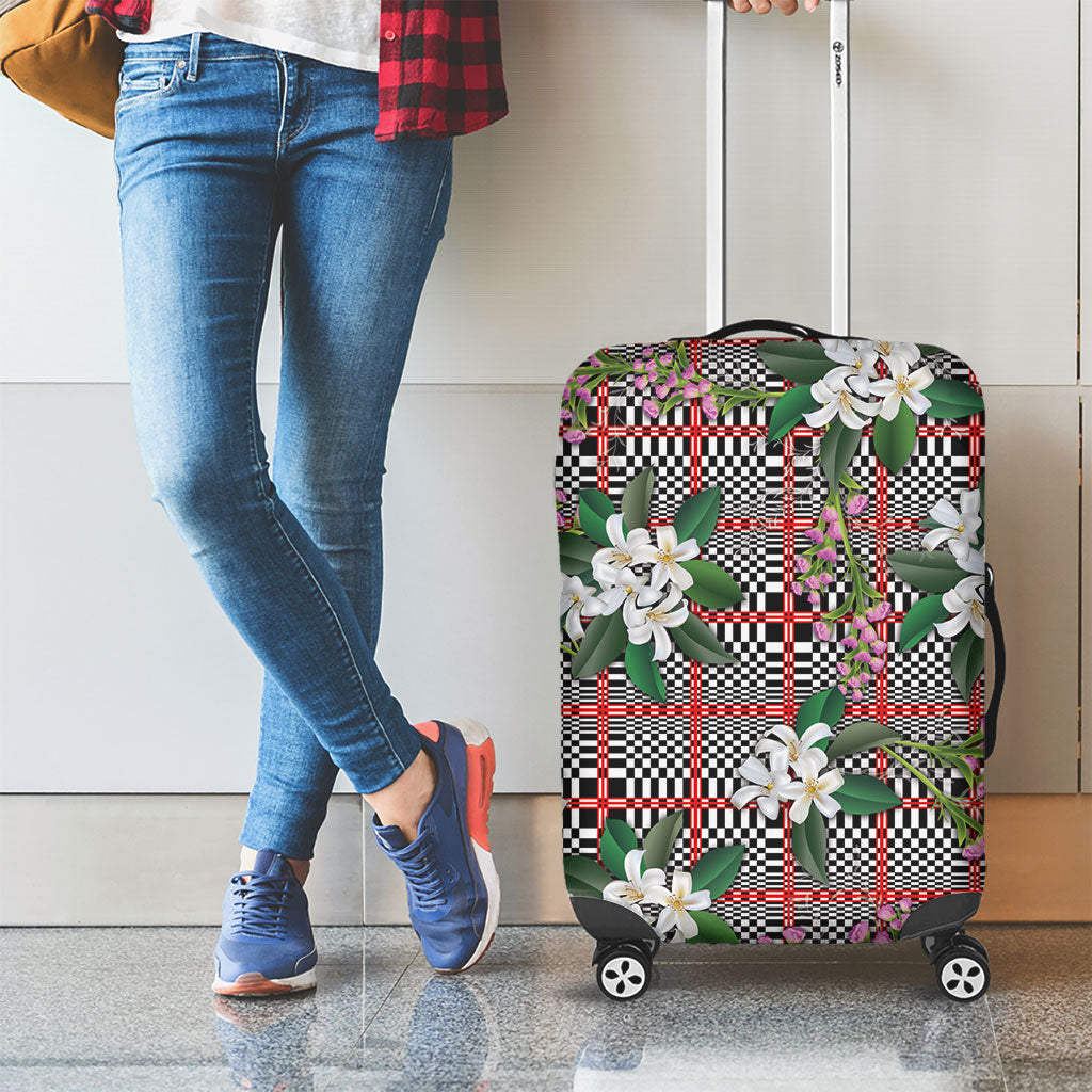 Red Binakol Motifs With Jasminum Sambac Luggage Cover Mabuhay Philippines Festival DT05 - Polynesian Pride
