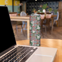 Red Binakol Motifs With Jasminum Sambac Skinny Tumbler Mabuhay Philippines Festival DT05 - Polynesian Pride