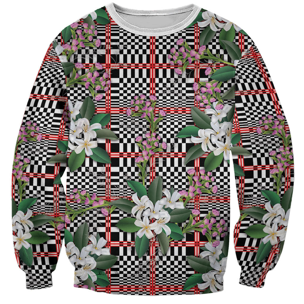 Red Binakol Motifs With Jasminum Sambac Sweatshirt Mabuhay Philippines Festival DT05 Unisex Red - Polynesian Pride